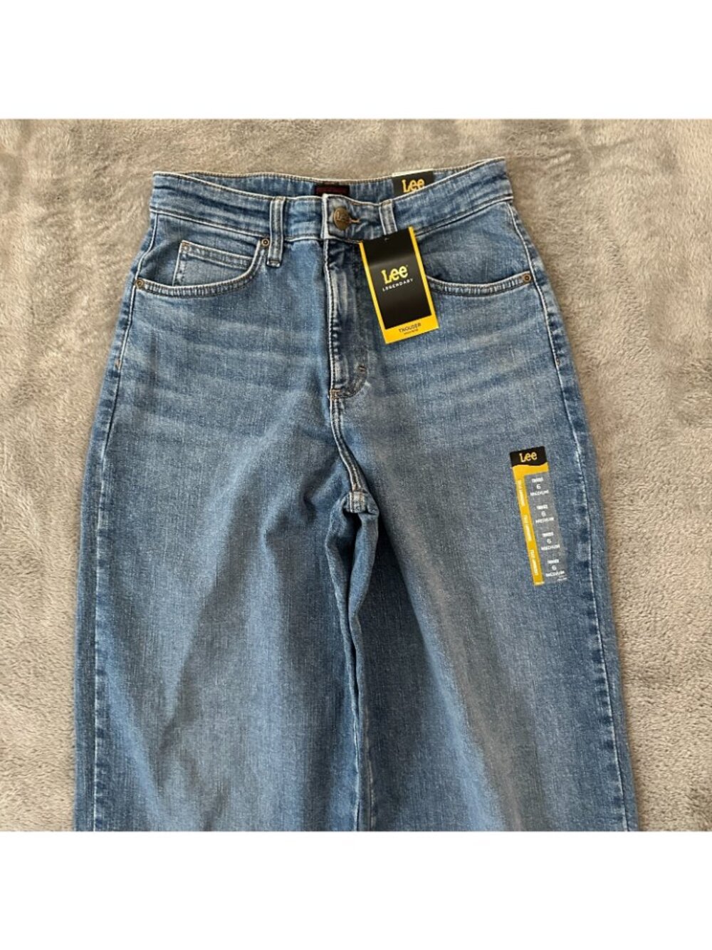 NWT Lee Trouser Wide Leg Jeans Women's size 6 Regular High Rise - Picture 2 of 8